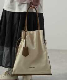 CANVAS GATHERED TOTE BAG