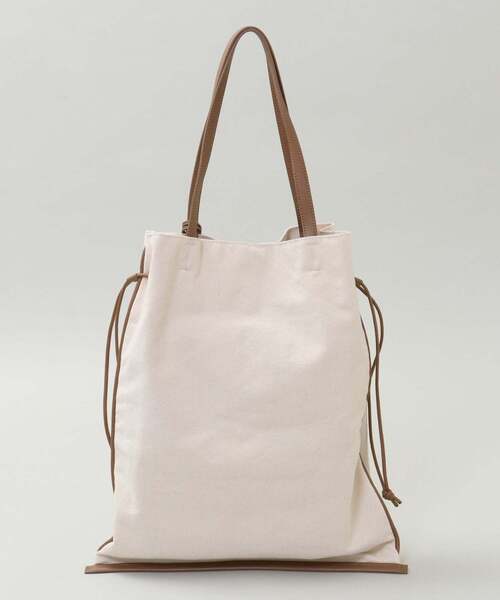 CONVERSE TOKYO（コンバーストウキョウ）の「CANVAS GATHERED TOTE BAG（トートバッグ・レディース・ブラック/ベージュ・FREE）」の9枚目の写真