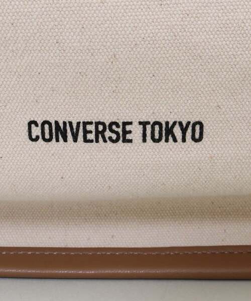 CONVERSE TOKYO（コンバーストウキョウ）の「CANVAS GATHERED TOTE BAG（トートバッグ・レディース・ブラック/ベージュ・FREE）」の7枚目の写真
