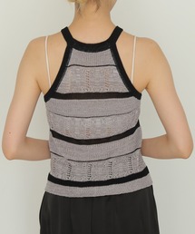 【cheriella】透かしボーダーアメスリニット SHEER BORDER AMERICAN SLEEVE KNIT