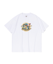 イーグルスカートングラフィック半袖Tシャツ（ホワイト）