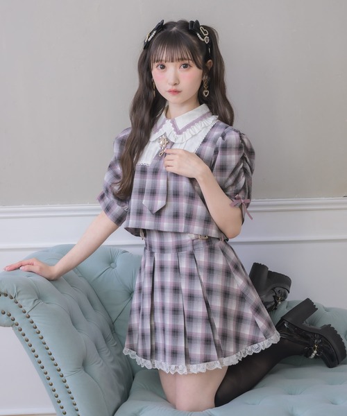 ROJITA(ロジータ)の「ネクタイセットアップ(セットアップ・レディース・ブラック/ピンク/グレー・FREE)」の5枚目の写真