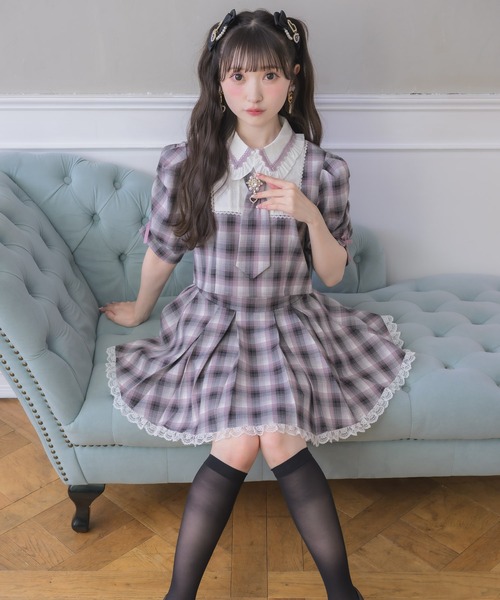 ROJITA(ロジータ)の「ネクタイセットアップ(セットアップ・レディース・ブラック/ピンク/グレー・FREE)」の7枚目の写真