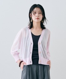MEDE19F 麻混シアーカーディガン