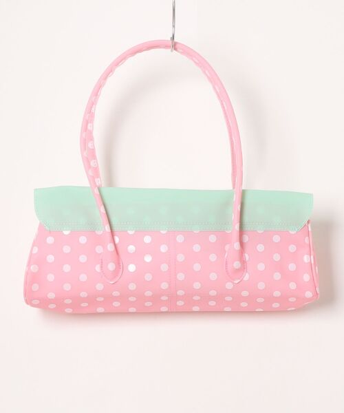SPINNS（スピンズ）の「PVC ジェリーバッグ/JELLY BAG/ドット/ミント×ピンク（ショルダーバッグ・レディース・ピンク系その他・ONESIZE）」の6枚目の写真