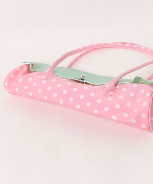 SPINNS（スピンズ）の「PVC ジェリーバッグ/JELLY BAG/ドット/ミント×ピンク（ショルダーバッグ・レディース・ピンク系その他・ONESIZE）」の7枚目の写真
