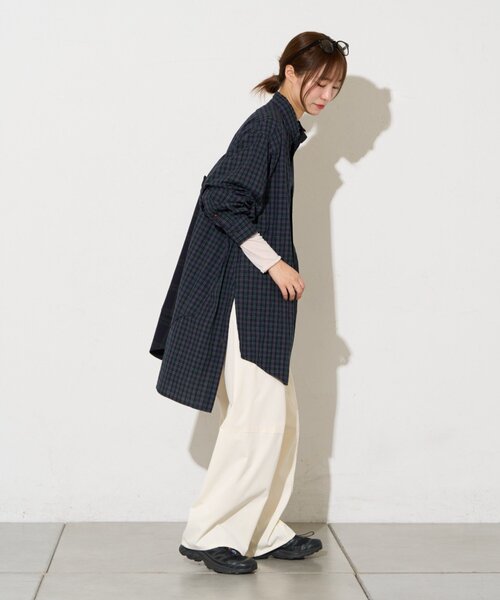 etsinta(エシンタ)の「【etsinta】リメイクオーバーシャツ(シャツ/ブラウス・レディース・ダークブルー/ブラウン/ネイビー・ONE SIZE)」の20枚目の写真