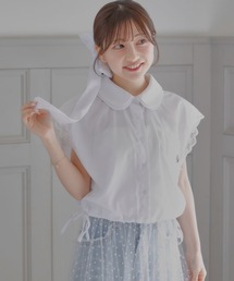 No sleeve bow tie shirt