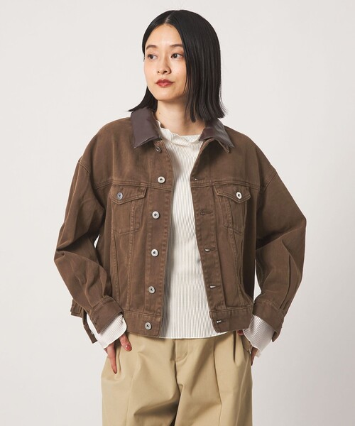 A DAY IN THE LIFE UNITED ARROWS(アデイインザライフユナイテッドアローズ)の「コットン デニムジャケット 2WAY <A DAY IN THE LIFE>(デニムジャケット・レディース・ブラック/ダークブラウン/ロイヤルブルー・FREE)」の2枚目の写真