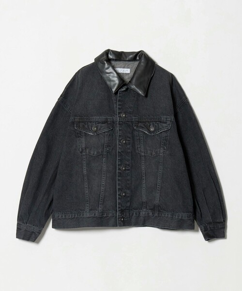 A DAY IN THE LIFE UNITED ARROWS(アデイインザライフユナイテッドアローズ)の「コットン デニムジャケット 2WAY <A DAY IN THE LIFE>(デニムジャケット・レディース・ブラック/ダークブラウン/ロイヤルブルー・FREE)」の1枚目の写真