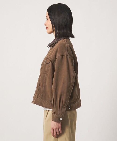 A DAY IN THE LIFE UNITED ARROWS(アデイインザライフユナイテッドアローズ)の「コットン デニムジャケット 2WAY <A DAY IN THE LIFE>(デニムジャケット・レディース・ブラック/ダークブラウン/ロイヤルブルー・FREE)」の4枚目の写真
