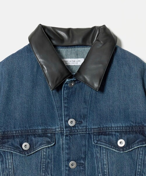 A DAY IN THE LIFE UNITED ARROWS(アデイインザライフユナイテッドアローズ)の「コットン デニムジャケット 2WAY <A DAY IN THE LIFE>(デニムジャケット・レディース・ブラック/ダークブラウン/ロイヤルブルー・FREE)」の7枚目の写真