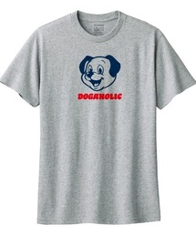 Moftique(モフティック) 半袖Tシャツ ロゴ ドッグイラスト 犬 アニマル プリント トップス カットソー メンズ ユニセックス
