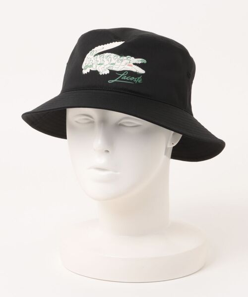 LACOSTE（ラコステ）の「【LACOSTE】クロコダイルプリント バケットハット L1364（ハット・メンズ・ネイビー/ホワイト/ブラック・FREE）」の2枚目の写真