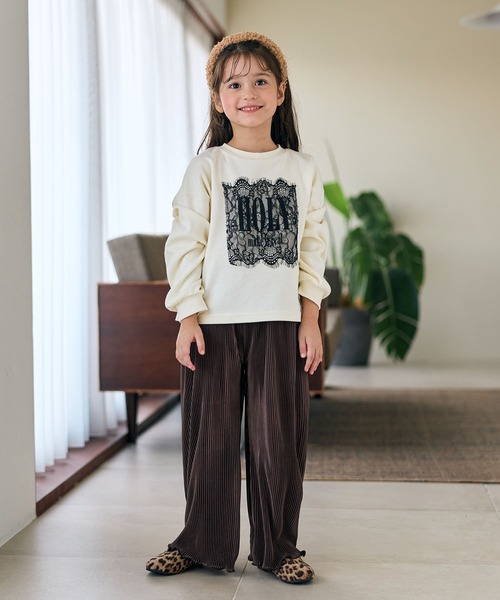 Piet(ピエット)の「レース使い ロゴ ロンT(Tシャツ/カットソー・キッズ・オフホワイト/ブラック/グレー・100/110/120/130)」の18枚目の写真