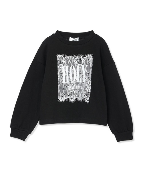 Piet(ピエット)の「レース使い ロゴ ロンT(Tシャツ/カットソー・キッズ・オフホワイト/ブラック/グレー・100/110/120/130)」の14枚目の写真
