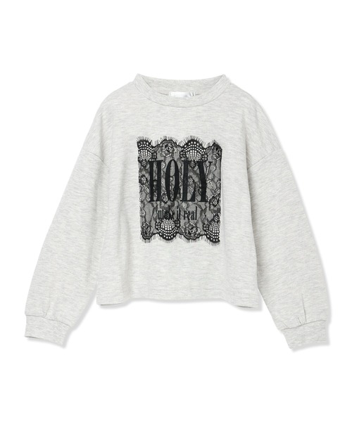 Piet(ピエット)の「レース使い ロゴ ロンT(Tシャツ/カットソー・キッズ・オフホワイト/ブラック/グレー・100/110/120/130)」の13枚目の写真