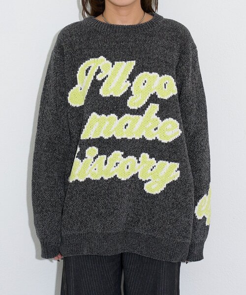 CIAOPANIC(チャオパニック)の「【エルフ×CIAOPANIC】#伝説彼ニット(ニット/セーター・レディース・チャコールグレー・FREE)」の7枚目の写真