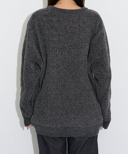 CIAOPANIC(チャオパニック)の「【エルフ×CIAOPANIC】#伝説彼ニット(ニット/セーター・レディース・チャコールグレー・FREE)」の9枚目の写真