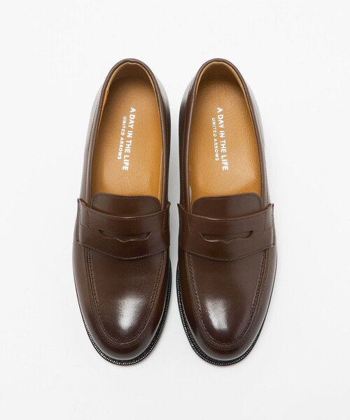 A DAY IN THE LIFE UNITED ARROWS(アデイインザライフユナイテッドアローズ)の「スムース レザー ローファー-撥水-<A DAY IN THE LIFE>(ローファー・メンズ・ブラウン系/ブラック・9/8h/8/7h)」の4枚目の写真