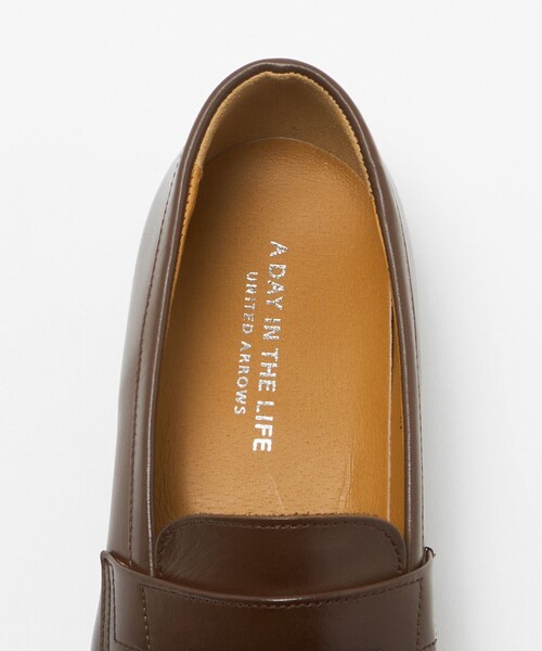A DAY IN THE LIFE UNITED ARROWS(アデイインザライフユナイテッドアローズ)の「スムース レザー ローファー-撥水-<A DAY IN THE LIFE>(ローファー・メンズ・ブラウン系/ブラック・9/8h/8/7h)」の8枚目の写真