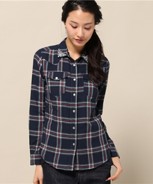 GUILD PRIME | 【GUILD PRIME】WOMENS ビジューチェックシャツ(シャツ/ブラウス)