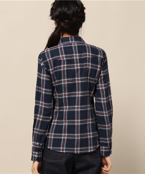 GUILD PRIME（ギルドプライム）の「【GUILD PRIME】WOMENS ビジューチェックシャツ（シャツ/ブラウス・レディース・ネイビー・36/34）」の4枚目の写真
