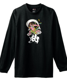 NIPOP(ニポップ) 長袖Tシャツ 風神 和 プリント インバウンド お土産 ロンT トップス メンズ ユニセックス