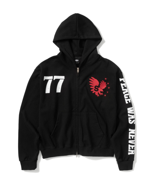 SUPERSUB（スーパーサブ）の「[セミクロップ]77エンブレムイーグルフードジップアップ-ブラック（パーカー・レディース・その他・MEDIUM/LARGE）」の5枚目の写真