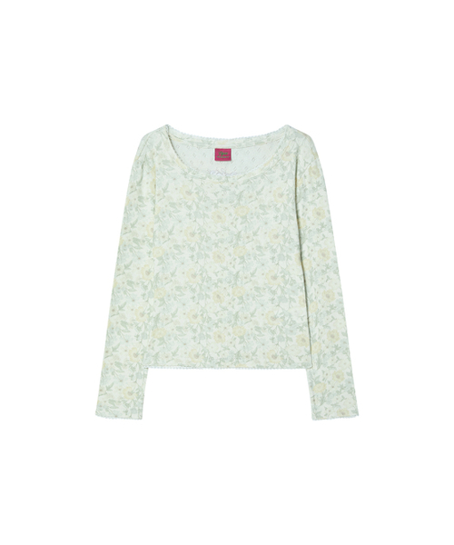 NYXX（エヌワイエックスエックス）の「EMBLEM FLOWER L/S YELLOW（Tシャツ/カットソー・レディース・その他・FREE）」の2枚目の写真