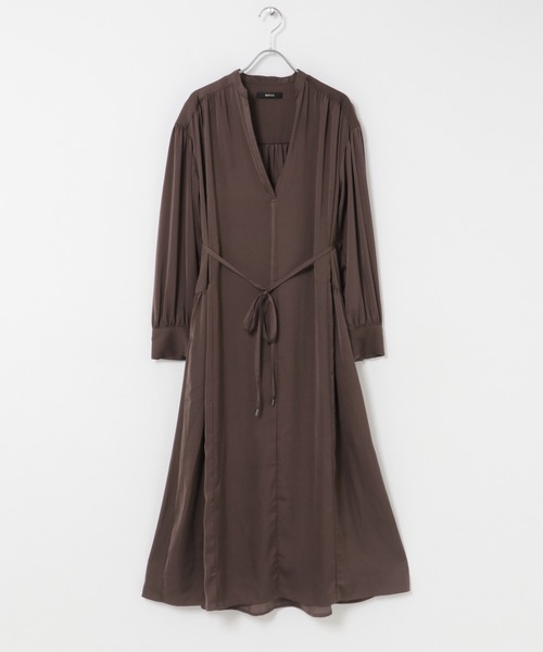 URBAN RESEARCH ROSSO WOMEN(アーバンリサーチ ロッソ)の「ヴィンテージサテンテントワンピース(ワンピース・レディース・ベージュ系その他/ネイビー/ブラウン・FREE)」の1枚目の写真