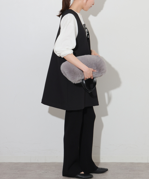 JOURNAL STANDARD relume（ジャーナルスタンダード　レリューム）の「ウォッシャブルリブレギンスパンツ（その他パンツ・レディース・ブラック・FREE）」の2枚目の写真