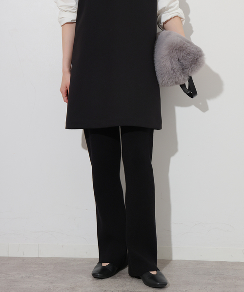 JOURNAL STANDARD relume（ジャーナルスタンダード　レリューム）の「ウォッシャブルリブレギンスパンツ（その他パンツ・レディース・ブラック・FREE）」の4枚目の写真