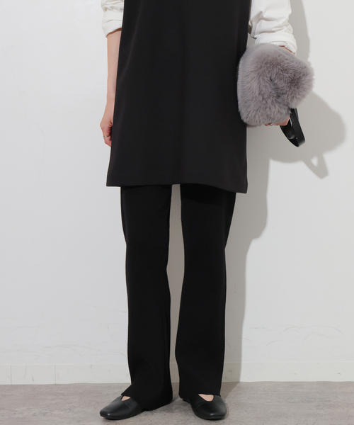 JOURNAL STANDARD relume（ジャーナルスタンダード　レリューム）の「ウォッシャブルリブレギンスパンツ（その他パンツ・レディース・ブラック・FREE）」の5枚目の写真