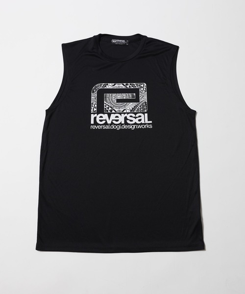 reversal.dogi.design.works(リバーサル・ドーギ・デザイン・ワークス)の「<reversal/リバーサル>WRF BIGMARK TRIBE DRY SLEEVELESS(Tシャツ/カットソー・メンズ・ネイビー/ブラック/ブルー/グレー・S/M/L/XL/2XL)」の1枚目の写真