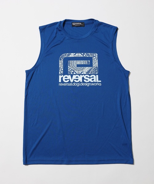 reversal.dogi.design.works(リバーサル・ドーギ・デザイン・ワークス)の「<reversal/リバーサル>WRF BIGMARK TRIBE DRY SLEEVELESS(Tシャツ/カットソー・メンズ・ネイビー/ブラック/ブルー/グレー・S/M/L/XL/2XL)」の12枚目の写真