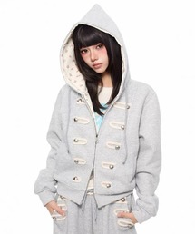 26aw 花柄フード裏ナポレオンデザインダブルジップパーカー
