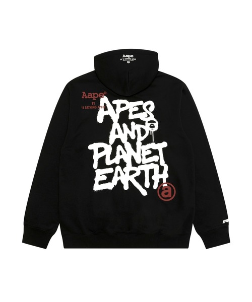 AAPE BY A BATHING APE(エーエイプバイアベイシングエイプ)の「AAPE BASIC PULLOVER HOODIE(パーカー・メンズ・ブラック/アイボリー・X-LARGE/SMALL/MEDIUM/LARGE/XX-LARGE/X-SMALL)」の2枚目の写真