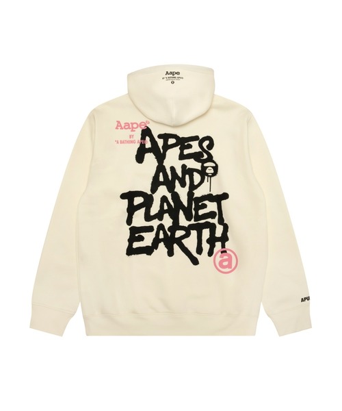AAPE BY A BATHING APE(エーエイプバイアベイシングエイプ)の「AAPE BASIC PULLOVER HOODIE(パーカー・メンズ・ブラック/アイボリー・X-LARGE/SMALL/MEDIUM/LARGE/XX-LARGE/X-SMALL)」の3枚目の写真