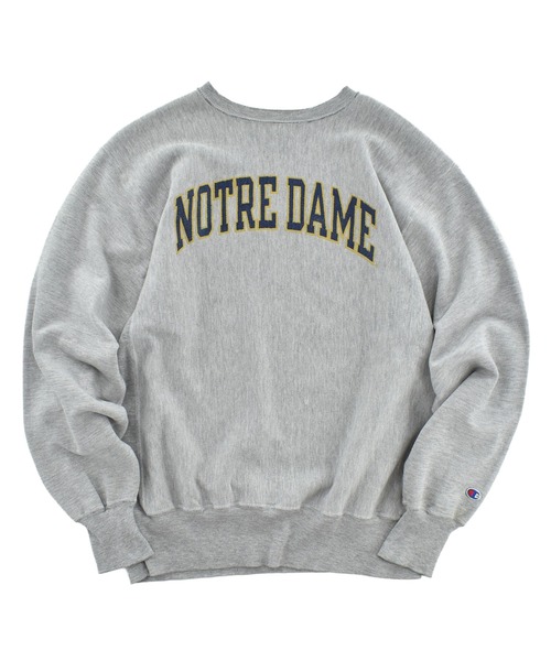 Champion(チャンピオン)の「【USED】90's Champion "NOTRE DAME" リバースウィーブ スウェット(スウェット・メンズ・グレー・XX-LARGE)」の1枚目の写真