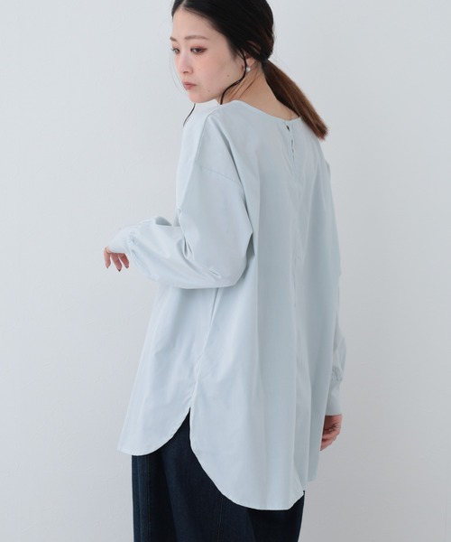 FUNALIVE(ファンアライブ)の「26AW ポプリンリブ袖長袖プルオーバー(Tシャツ/カットソー・レディース・サックスブルー/アイボリー/ブラック・M-L)」の17枚目の写真