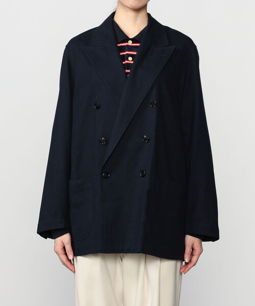 Bshop(ビショップ)の「CHEMISE D'ADAM | 〈別注〉SHIRT JACKET WOMEN(テーラードジャケット・レディース・ネイビー・36)」の10枚目の写真