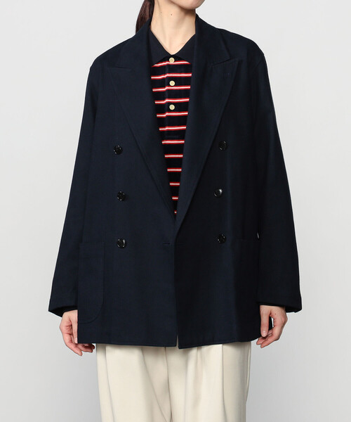 Bshop(ビショップ)の「CHEMISE D'ADAM | 〈別注〉SHIRT JACKET WOMEN(テーラードジャケット・レディース・ネイビー・36)」の13枚目の写真