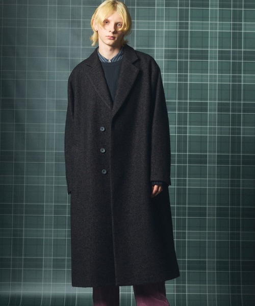 MAISON SPECIAL(メゾンスペシャル)の「《UNISEX》【Italian Dead Stock Fabric】プライムオーバーチェスターフィールドコート/Prime-Over Chesterfield Coat【MAISON SPECIAL/メゾンスペシャル】(チェスターコート・メンズ・ブラック/ホワイト/グレイッシュベージュ/ネイビー/ダークブラウン/チャコールグレー/ダークネイビー・2/1/0)」の4枚目の写真