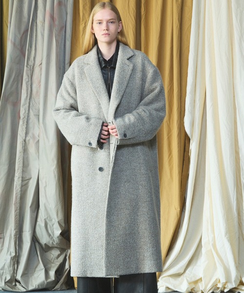 MAISON SPECIAL(メゾンスペシャル)の「《UNISEX》【Italian Dead Stock Fabric】プライムオーバーチェスターフィールドコート/Prime-Over Chesterfield Coat【MAISON SPECIAL/メゾンスペシャル】(チェスターコート・メンズ・ブラック/ホワイト/グレイッシュベージュ/ネイビー/ダークブラウン/チャコールグレー/ダークネイビー・2/1/0)」の5枚目の写真