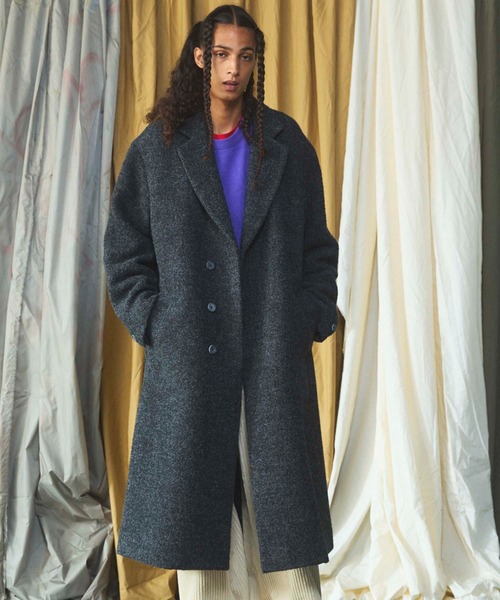 MAISON SPECIAL(メゾンスペシャル)の「《UNISEX》【Italian Dead Stock Fabric】プライムオーバーチェスターフィールドコート/Prime-Over Chesterfield Coat【MAISON SPECIAL/メゾンスペシャル】(チェスターコート・メンズ・ブラック/ホワイト/グレイッシュベージュ/ネイビー/ダークブラウン/チャコールグレー/ダークネイビー・2/1/0)」の3枚目の写真