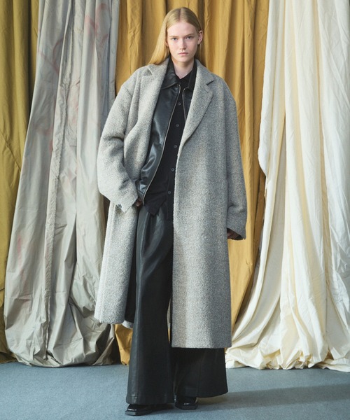 MAISON SPECIAL(メゾンスペシャル)の「《UNISEX》【Italian Dead Stock Fabric】プライムオーバーチェスターフィールドコート/Prime-Over Chesterfield Coat【MAISON SPECIAL/メゾンスペシャル】(チェスターコート・メンズ・ブラック/ホワイト/グレイッシュベージュ/ネイビー/ダークブラウン/チャコールグレー/ダークネイビー・2/1/0)」の10枚目の写真