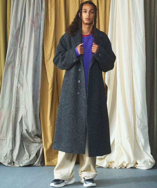 MAISON SPECIAL(メゾンスペシャル)の「《UNISEX》【Italian Dead Stock Fabric】プライムオーバーチェスターフィールドコート/Prime-Over Chesterfield Coat【MAISON SPECIAL/メゾンスペシャル】(チェスターコート・メンズ・ブラック/ホワイト/グレイッシュベージュ/ネイビー/ダークブラウン/チャコールグレー/ダークネイビー・2/1/0)」の9枚目の写真