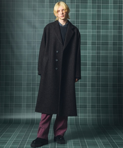 MAISON SPECIAL(メゾンスペシャル)の「《UNISEX》【Italian Dead Stock Fabric】プライムオーバーチェスターフィールドコート/Prime-Over Chesterfield Coat【MAISON SPECIAL/メゾンスペシャル】(チェスターコート・メンズ・ブラック/ホワイト/グレイッシュベージュ/ネイビー/ダークブラウン/チャコールグレー/ダークネイビー・2/1/0)」の11枚目の写真