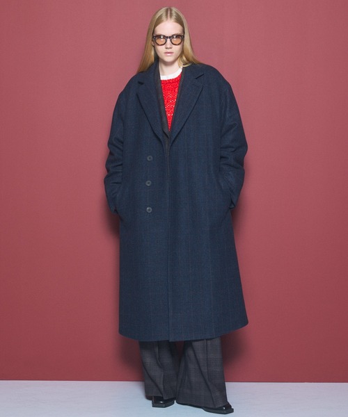MAISON SPECIAL(メゾンスペシャル)の「《UNISEX》【Italian Dead Stock Fabric】プライムオーバーチェスターフィールドコート/Prime-Over Chesterfield Coat【MAISON SPECIAL/メゾンスペシャル】(チェスターコート・メンズ・ブラック/ホワイト/グレイッシュベージュ/ネイビー/ダークブラウン/チャコールグレー/ダークネイビー・2/1/0)」の14枚目の写真